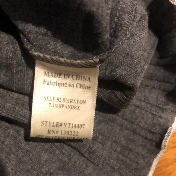 Very J Charcoal Cabbage-Hem Turtleneck Knit Top - Picture 8 of 8